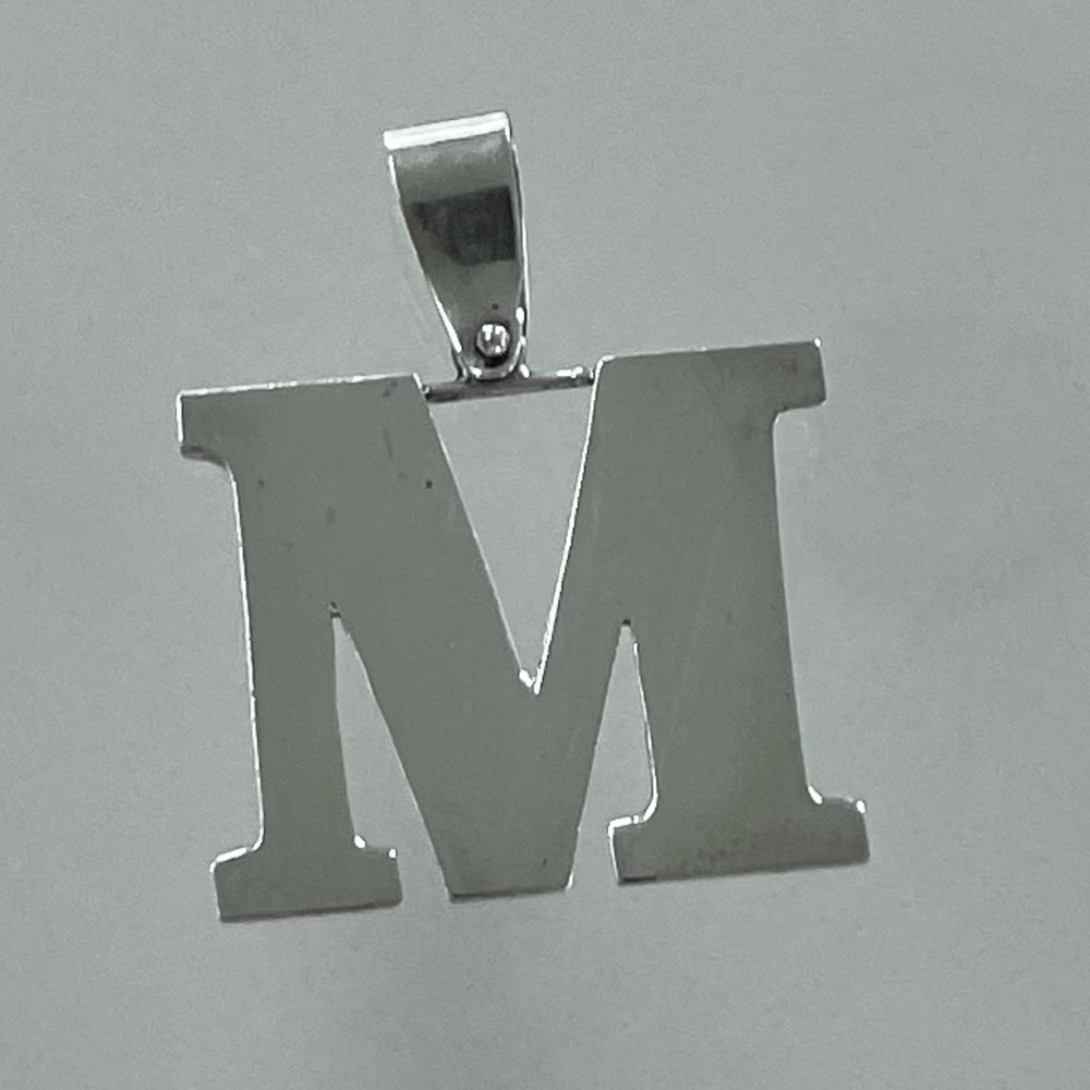 Vintage GOLDBAR 925 Sterling Silver “M” Letter Initial Pendant